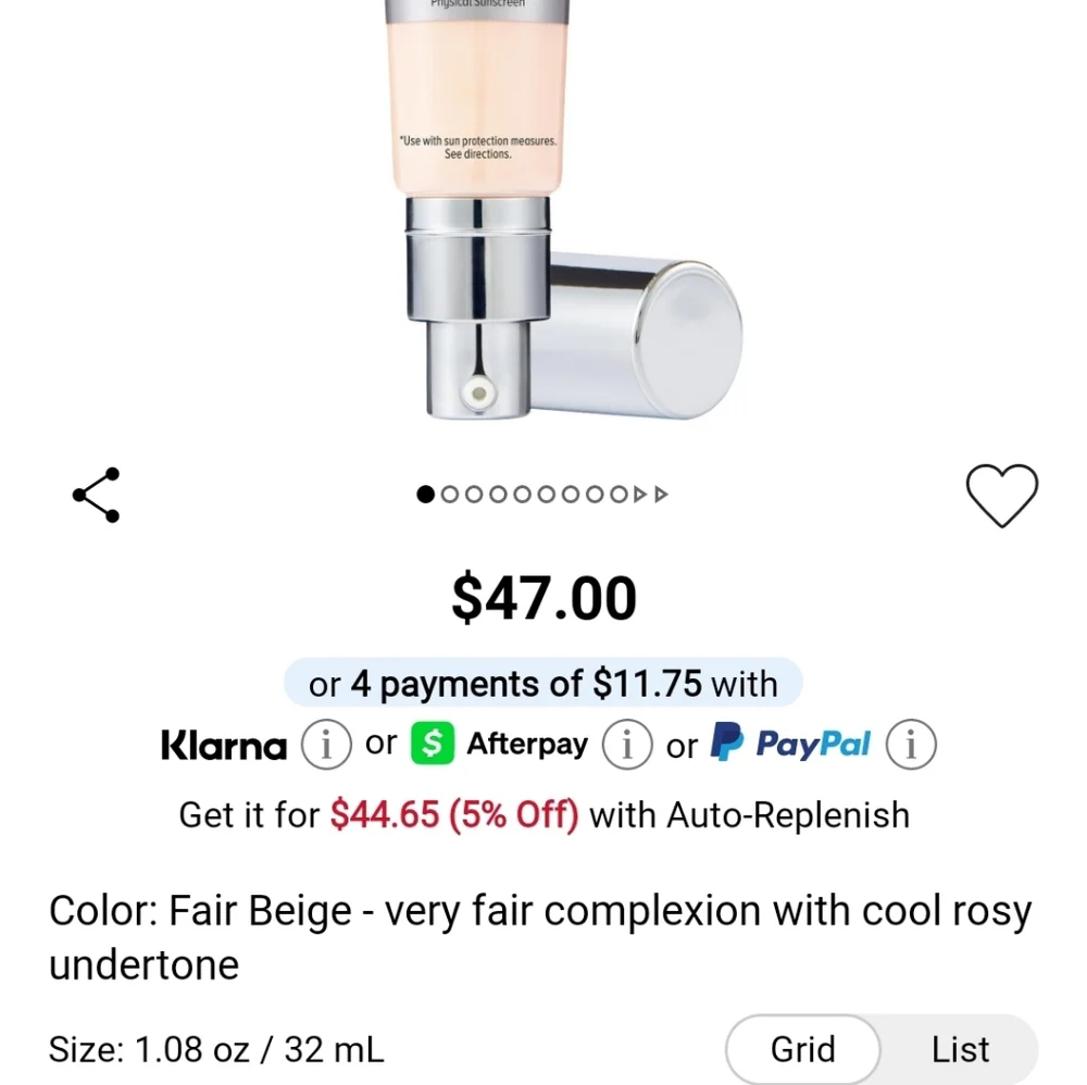 NIB IT COSMETICS CC CREAM TINT FOUNDATION IN FAIR BEIGE